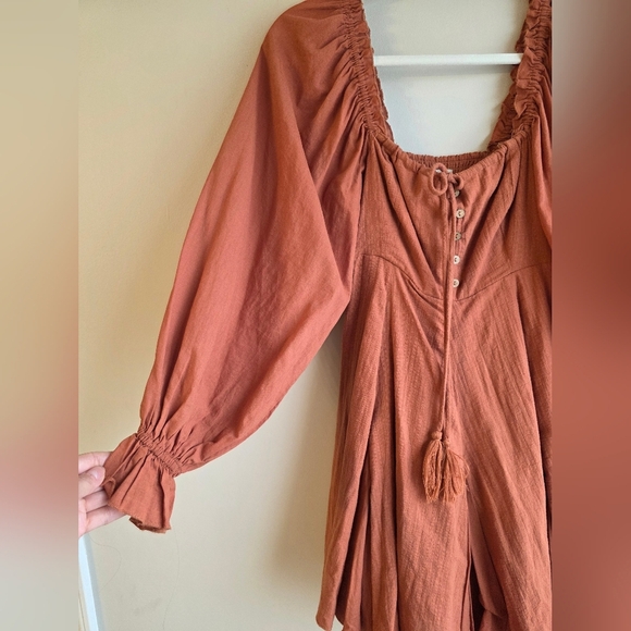 Chelsea & Violet Terracotta Long Sleeve Boho Dress - Picture 8 of 16